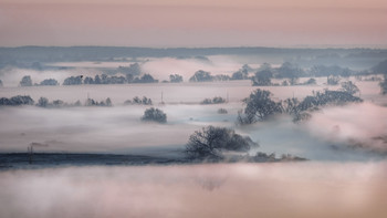 Долина Оки / Туманное утро на крутом берегу Константиново