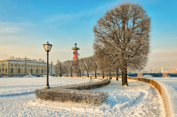 На Стрелке Васильевского острова. / Петербург. Январь 2017.
