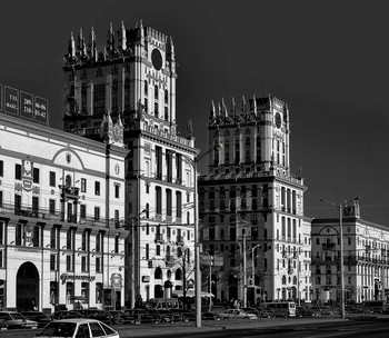 Ворота города - привокзальный дворец / Сталинский ампир на привокзальной площади в Минске
