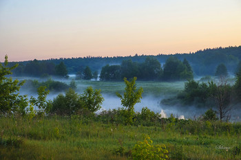 Июньское утро. / Летние туманы на озерах Сосновое и Рожок.