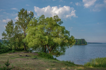 "Ясным утром над тихой рекой..." / Конаково. Река Волга.