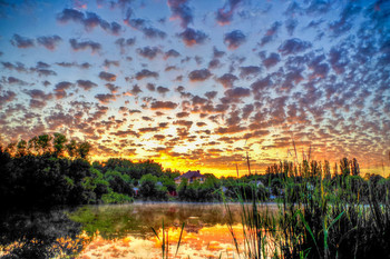 Летнее утро / Лето.Утро.Светает.И небо в барашках...