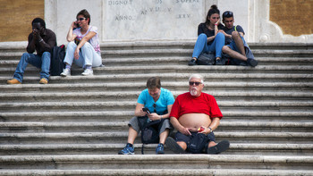 Туристы / Рим. Испанская лестница