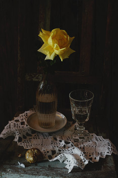 With yellow rose... / .....................