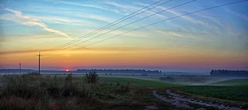 панорама рассвета / Август.Раннее утро.