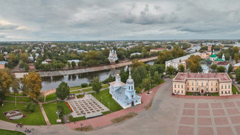 Вид с колокольни Софийского собора в Вологде / ...