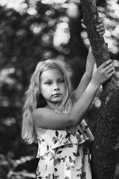 На дереве / Девочка на дереве