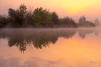 Тишина на озере. / Утро на озере Сосновое.