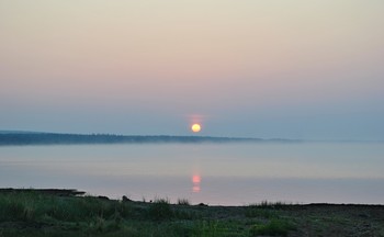 Рассвет / Восход солнца на озере Арахлей