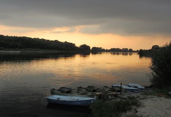 На закате... / Река Ока, Рязанская область.