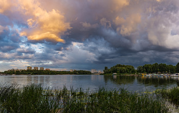 Грозовой закат / р.Десёнка, Киев