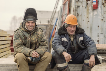 перекур / репортажная съёмка на стройке