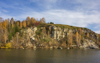 Скалы на Сылве / Река Сылва. Окрестности села Каширино. Пермский край