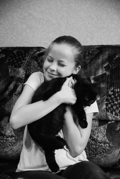 Чёрный кот / модель Юлиана Смирнова