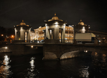 Ночной Петербург / Ломоносовский мост