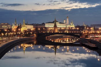 Вид на Кремль с Патриаршего моста / Вид на Кремль с Патриаршего моста