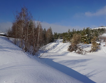 зима / дело было в феврале 2019 г,горнолыжный курорт Хвалынск, Саратовская область