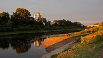 Закат на реке Вологде / Вологда.