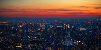 Закат над Токио / Вид на вечерний Токио с Skytree
Токио, Япония