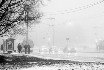 &quot;Дома в тумане растворились ...&quot; / Туманный этюд ...