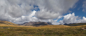 Steppe ... Mountains ... Clouds ...(Panorama 7 photo, open in full screen) / Горная степь. (Панорама 7 фото, открыть в полноэкранном режиме)
