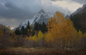 Осеннее утро / Домбай