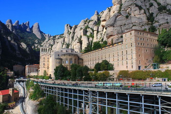 &nbsp; / Das Kloster Montserrat liegt ca. 40 km Nordwestlich von Barcelona / Spanien.