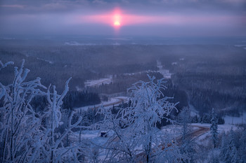 Морозный рассвет на Белой Горе / Пермский край