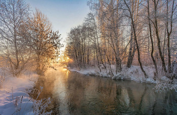 Солнце и река / Зимняя речка