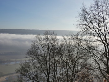 &nbsp; / die Sonne löst den Frühnebel langsam auf