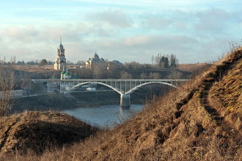 с Рождеством) / Нормальная Рождественская погода в Старице)))) Церковь Спаса Нерукотворного Образа и Борисоглебский собор .