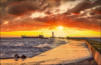 &nbsp; / Sunset, Baltic sea.