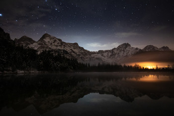 &nbsp; / Sternenhimmel am Almsee