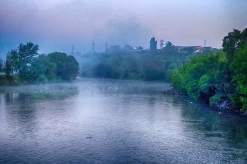 туманное утро на реке / Лето.Утро.река.Туман.