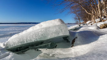 Волга зимой / 6 февраля 2020, берег Волги в Самаре