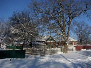 февраль 2020 года наконец зима / Улица села