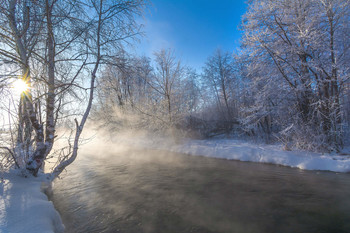 Морозное утро / Зимняя река