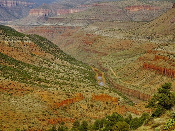 каньон / каньон реки Солт (Salt River Canyon), Аризона, США