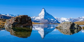 &nbsp; / The Matterhorn from the Lake Stelli