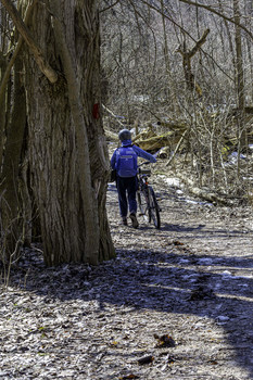 &nbsp; / This guy was riding the trILS t this park in the late winter