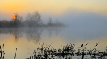 Весенняя пора. / Весеннее утро на озере Сосновое.
