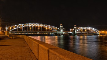 Большеохтинский мост. / Петербург. Март 2020.