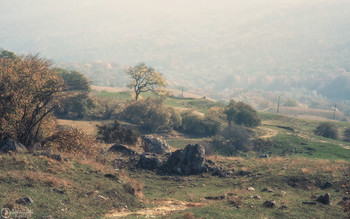 Дымчатый день... / КЧР, начало туманного октябрьского дня у подножия Ахмет-горы.