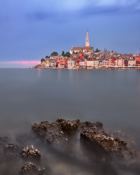 Rovinj Skyline in the Evening, Istria, Croatia / Rovinj Skyline in the Evening, Istria, Croatia