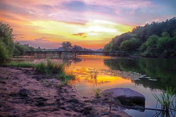 рассвет на реке / Лето.Река.Рассвет.