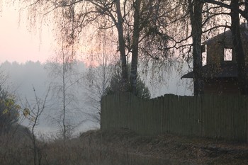 рассвет на горизонте / Беларусь деревня