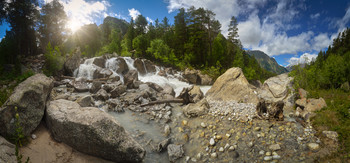 Водопад на реке Адылсу / Приэльбрусье