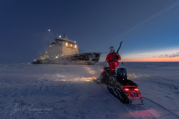 Hunter / Expedition MOSAIC. icebreaker Kapitan Dranitsyn. latitude. 88&quot;28,4' North.Hunter Harald.