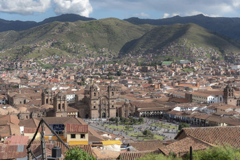 Куско / Вид на центральную площадь Куско, бывшей столицы империи инков