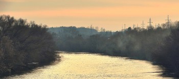 Ока весенним вечером / Ока весенним вечером на окраине Орла